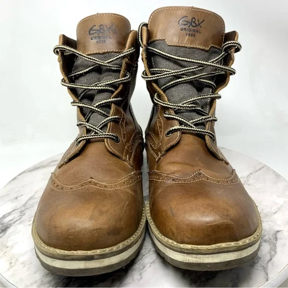 GBX Wingtip Tweed Leather Lace Up Oxford Boots 12 Mens Classic Preppy Academia GBX Wingtip Tweed Leather Lace Up Oxford Boots 12 Mens  main image 3